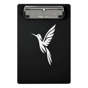 Minimalistisches Vogel-T-Shirt für Verandakolibril Mini Klemmbrett