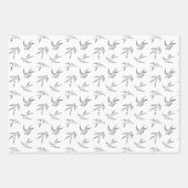 Minimalistisches Vogelmuster Geschenkpapier Set (Vorderseite 3)