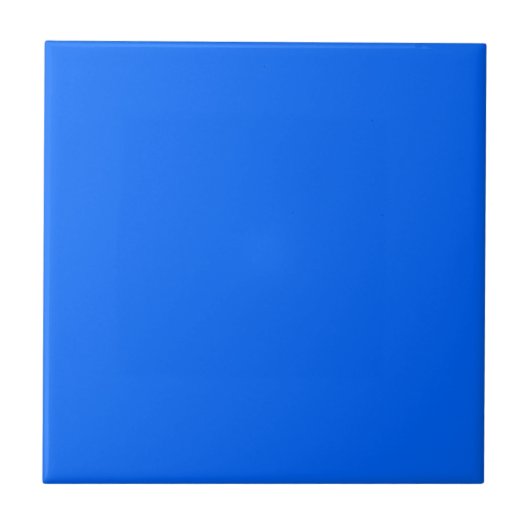 Minimalistisches Vollfarbenstrahlblau Fliese (Vorderseite)