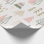 Minimalistisches Waldbaummuster Geschenkpapier (Ecke)