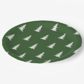 Minimalistisches Waldgrün Pappteller (Schrägansicht)