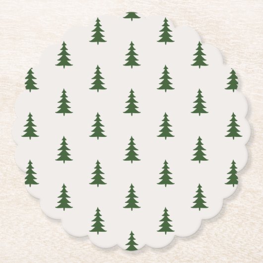 Minimalistisches Waldgrün, rustikale Pinienwälder Untersetzer (Vorderseite)