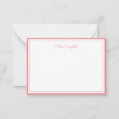 Minimalistisches, warm gepolstertes Rosa, 2 Grenze Mitteilungskarte (Vorderseite)