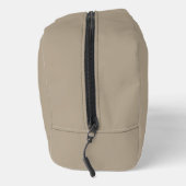 Minimalistisches Warmes Taupe-Monogramm Waschbeutel (Rechts)
