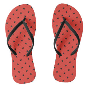 Minimalistisches Wassermelone-Samen-Muster Badesandalen