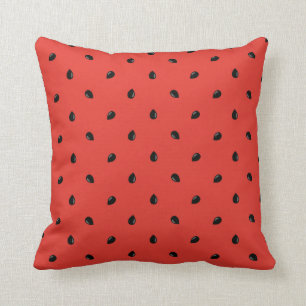 Minimalistisches Wassermelone-Samen-Muster Kissen