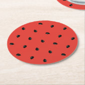 Minimalistisches Wassermelone-Samen-Muster Runder Pappuntersetzer (Angewinkelt)