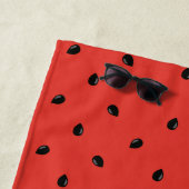 Minimalistisches Wassermelone-Samen-Muster Strandtuch (Beispiel)