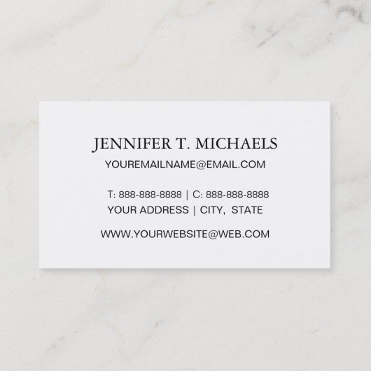 Minimalistisches Wassermelone-Samen-Muster Visitenkarte (Rückseite)