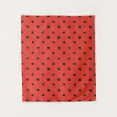 Minimalistisches Wassermelone-Samen-Muster Wandteppich (Vorderseite)