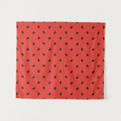 Minimalistisches Wassermelone-Samen-Muster Wandteppich (Vorderseite (Horizontal))