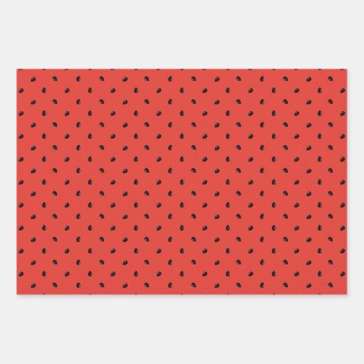 Minimalistisches Wassermelone-Seedattern Geschenkpapier Set (Vorderseite 2)