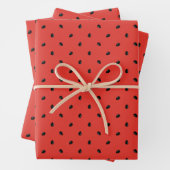Minimalistisches Wassermelone-Seedattern Geschenkpapier Set (Beispiel)