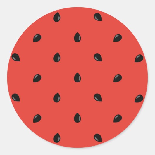 Minimalistisches Wassermelone-Seedattern Runder Aufkleber (Vorderseite)