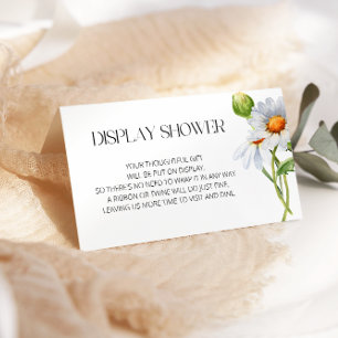 Minimalistisches Watercolol Daisy Display Dusche Begleitkarte