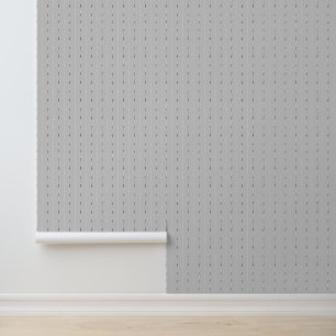 Minimalistisches Wavy Line Muster in Grau und Weiß Tapete