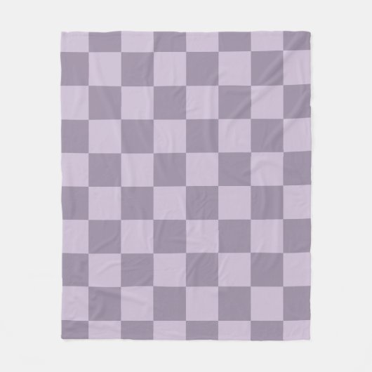 Minimalistisches, weiches Lavendel-Karomuster Fleecedecke (Vorderseite)