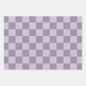 Minimalistisches, weiches Lavendel-Karomuster  Geschenkpapier Set (Vorderseite 2)