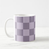Minimalistisches, weiches Lavendel-Karomuster Kaffeetasse (Links)