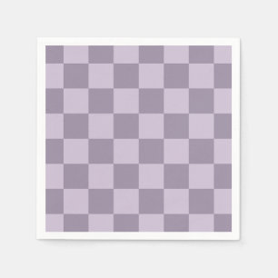 Minimalistisches, weiches Lavendel-Karomuster Serviette