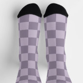 Minimalistisches, weiches Lavendel-Karomuster  Socken (Oben)
