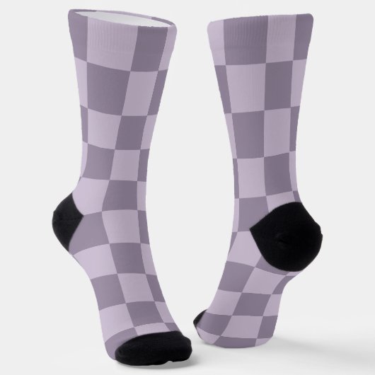 Minimalistisches, weiches Lavendel-Karomuster  Socken (Gewinkelt)