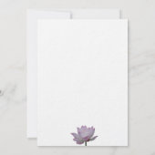Minimalistisches Weichrosa und grüne Lotus Save th Einladung (Rückseite)
