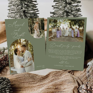 Minimalistisches Weihnachten mit Fotokarte Einladung