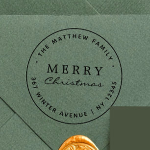 Minimalistisches Weihnachten Permastempel