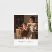 Minimalistisches Weihnachts-Foto Feiertagskarte (Vorderseite)