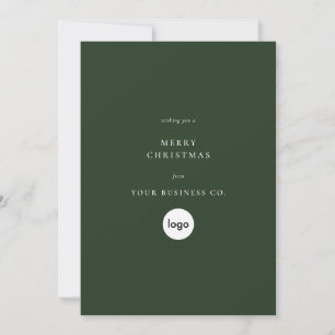 Minimalistisches Weihnachts-Grün-Logo Feiertagskarte