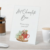 Minimalistisches Weihnachts-Hot-Chocolate-Bar Sockelschild (In SItu)