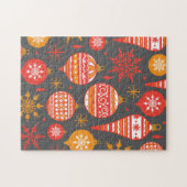 Minimalistisches Weihnachtsästhetik-Muster - Feier Puzzle (Horizontal)