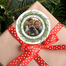 Minimalistisches Weihnachtsbad Foto Modernes Einfa Runder Aufkleber