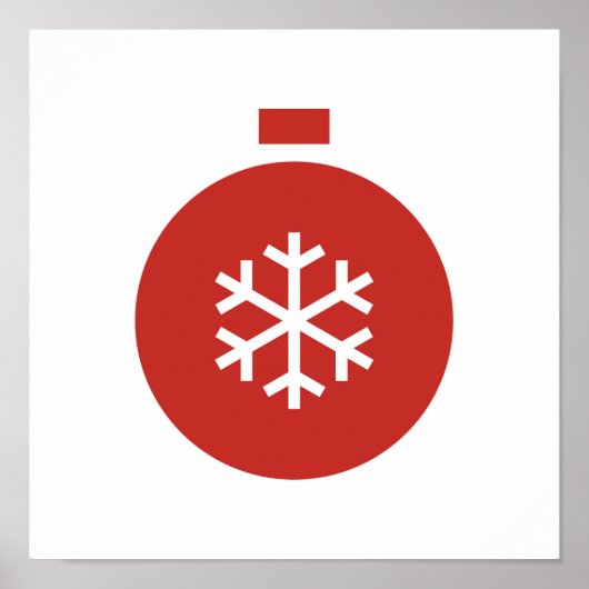 Minimalistisches Weihnachtsballen-Poster Poster (Vorne)