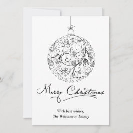 Minimalistisches Weihnachtsbauble Feiertagskarte