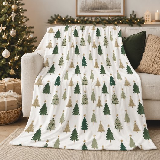 Minimalistisches Weihnachtsbaum Blanket Fleecedecke