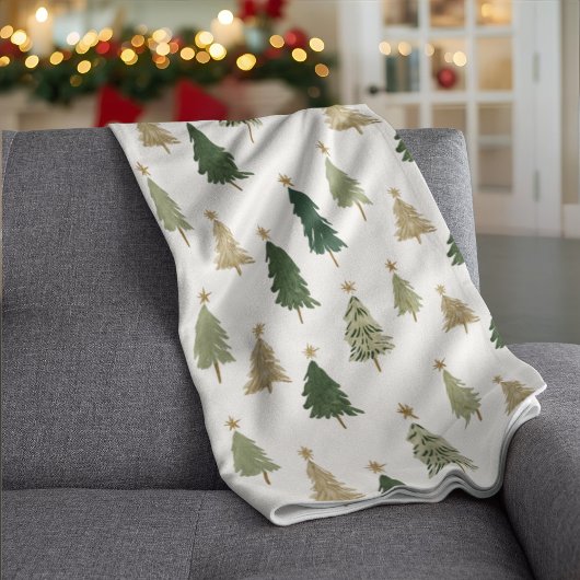 Minimalistisches Weihnachtsbaum Blanket Fleecedecke