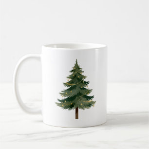 Minimalistisches Weihnachtsbaum-Design Kaffeetasse