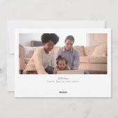 Minimalistisches Weihnachtsbaum-Foto Feiertagskarte (Rückseite)