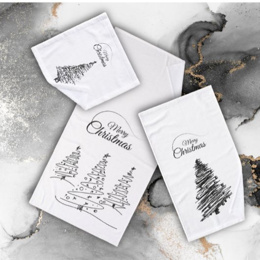 Minimalistisches Weihnachtsbaumbad Set