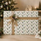 Minimalistisches Weihnachtsbaummuster Geschenkpapier