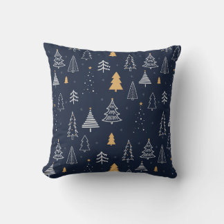 Minimalistisches Weihnachtsbaummuster Kissen