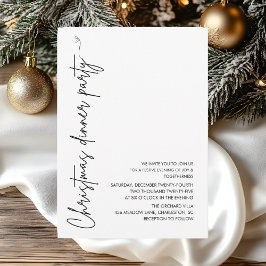 Minimalistisches Weihnachtsessen Party Einladung