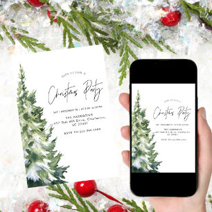 Minimalistisches Weihnachtsfest Boho Festessen Wei Einladung