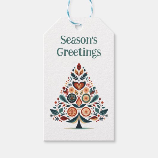 Minimalistisches Weihnachtsfest in individueller F Geschenkanhänger (Vorderseite)