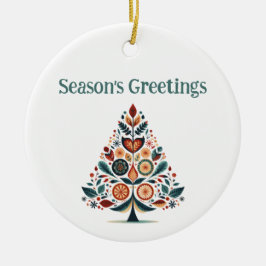 Minimalistisches Weihnachtsfest in individueller F Keramik Ornament