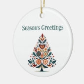 Minimalistisches Weihnachtsfest in individueller F Keramik Ornament (Links)