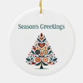 Minimalistisches Weihnachtsfest in individueller F Keramik Ornament (Hinten)