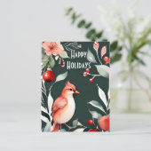 Minimalistisches Weihnachtsfest Postkarte (Stehend Vorderseite)